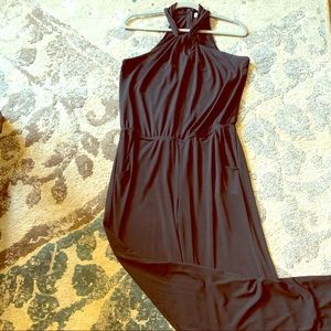 Veronica M black halter jumpsuit